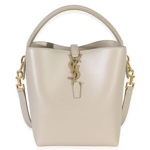 Saint Laurent Beige Shiny Calfskin Small Le 37 Bucket Bag
